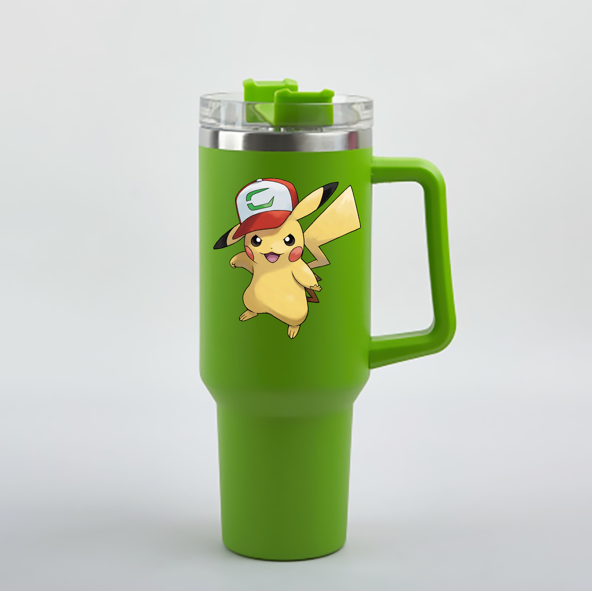 （画像用） ポケットモンスター Pokémon 1200mL車用タンブラー - クリスタルステッカー（プラスチックストロー付き）